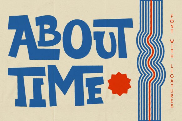 About Time: A Bold Display Font with a Nostalgic Twist