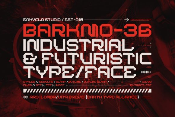 Barkmo36: The Industrial and Futuristic Typeface for Bold Design Statements