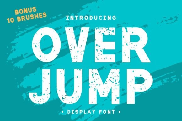 Over Jump: A Playful and Authentic College Grunge Decorative Font for Creative Projects